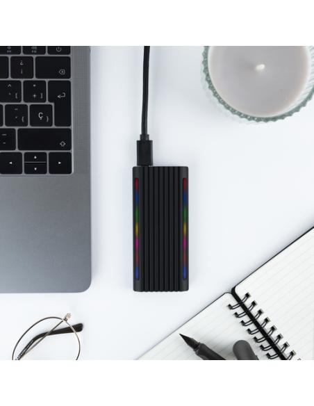 TooQ Shinobi Caja externa para unidad de estado sólido (SSD) Negro M.2