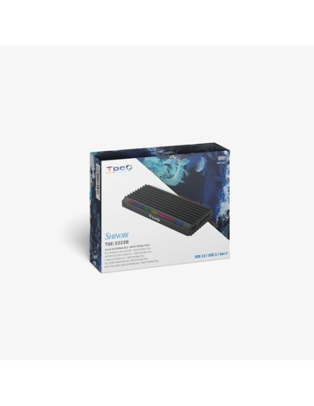 TooQ Shinobi Caja externa para unidad de estado sólido (SSD) Negro M.2