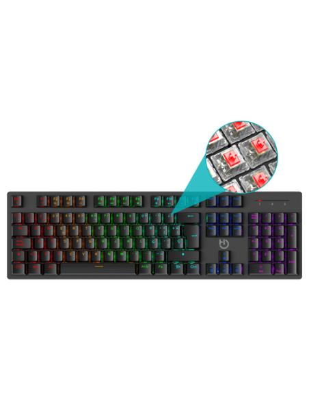 Hiditec GK400 ARGB teclado Juego USB Negro