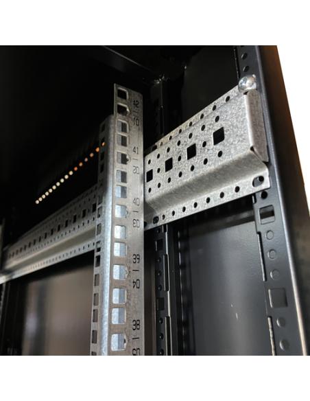 Phasak Armario Rack PRO 19" 16U 600 x 600 negro con ventilación - PHO 6618 (desmontado)