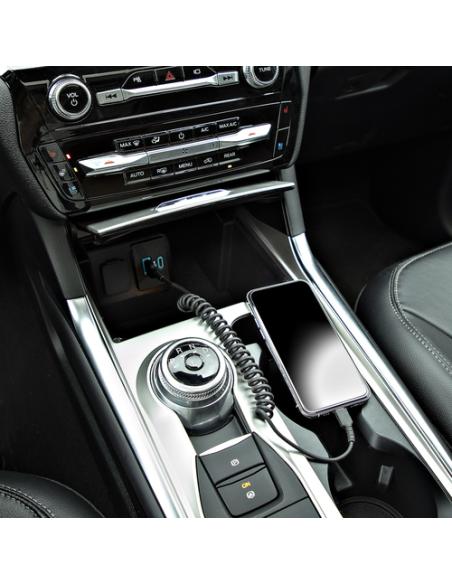 StarTech.com Cable 50cm USB a Lightning con Certificación MFi, Cable Rizado de Carga para iPhone, Negro, con Recubrimiento de TP