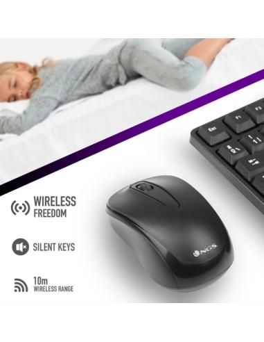 NGS EUPHORIA KIT teclado Ratón incluido Universal RF inalámbrico QWERTY Inglés Negro