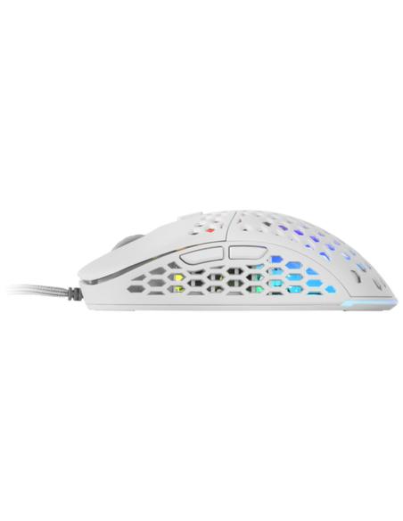 Mars Gaming MM55W, Ratón Inalámbrico Gaming RGB Chroma, Ultra-ligero 55 g, 12800 DPI, Switches Mecánicos Programables HUANO, Bla