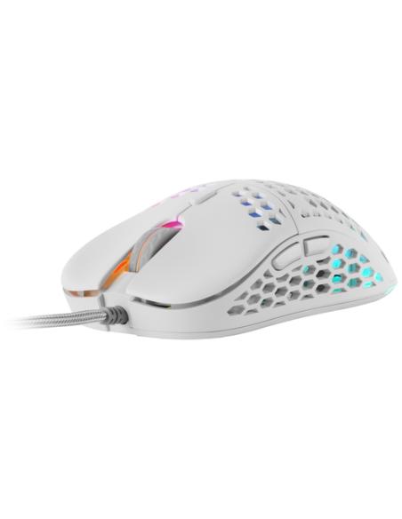 Mars Gaming MM55W, Ratón Inalámbrico Gaming RGB Chroma, Ultra-ligero 55 g, 12800 DPI, Switches Mecánicos Programables HUANO, Bla