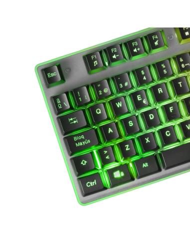 Mars Gaming MK220FR, Teclado Gaming H-Mech, FRGB Rainbow y Halo, Antighosting, Idioma Francés