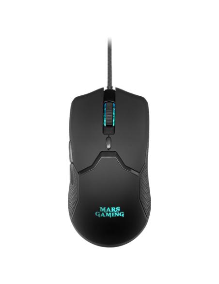 Mars Gaming MCPXBFR, Combo Teclado H-Mech FRGB, Ratón Ultraligero 10000DPI y Alfombrilla XXL, Negro, Idioma Francés