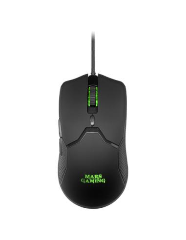 Mars Gaming MCPXBFR, Combo Teclado H-Mech FRGB, Ratón Ultraligero 10000DPI y Alfombrilla XXL, Negro, Idioma Francés