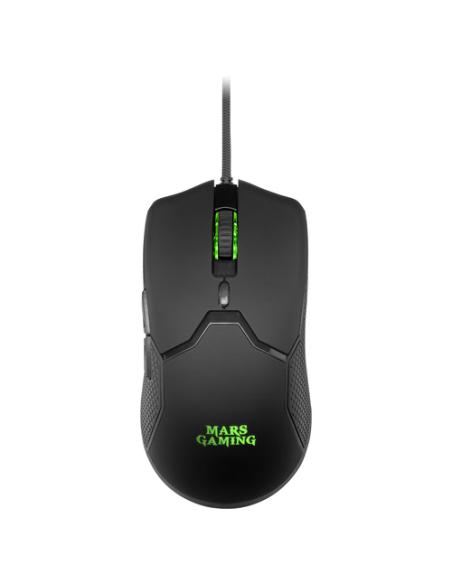 Mars Gaming MCPXBFR, Combo Teclado H-Mech FRGB, Ratón Ultraligero 10000DPI y Alfombrilla XXL, Negro, Idioma Francés