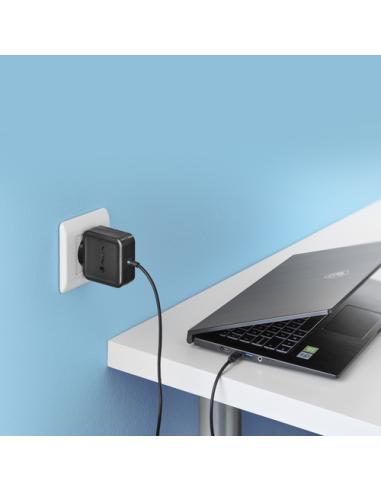 NGS ﻿﻿W-45W TYPEC Portátil, Smartphone, Tableta Negro Corriente alterna Interior