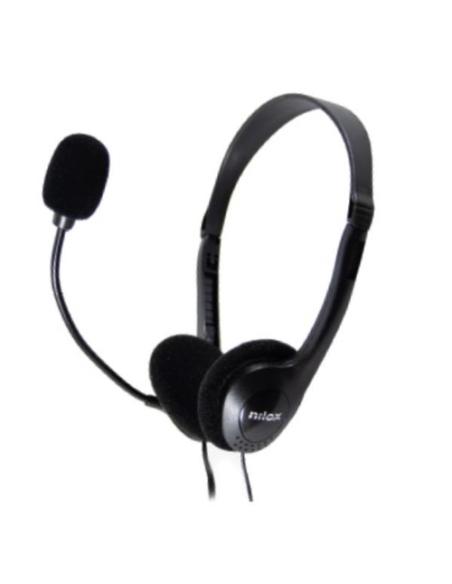 Nilox NXAU0000002 auricular y casco Auriculares Alámbrico Diadema Oficina/Centro de llamadas USB tipo A Negro