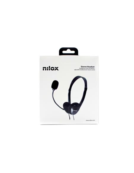 Nilox NXAU0000002 auricular y casco Auriculares Alámbrico Diadema Oficina/Centro de llamadas USB tipo A Negro