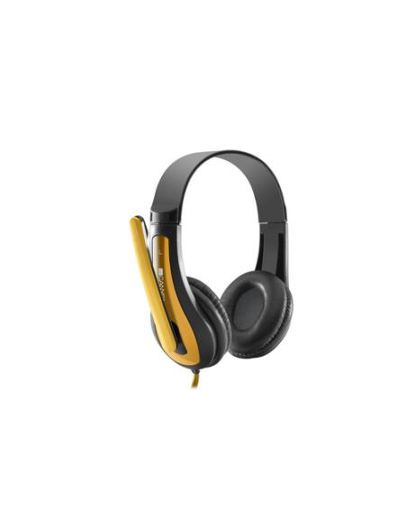 Canyon Auricular HSC-1 PC Mic Flat 2m Negro/Amarillo