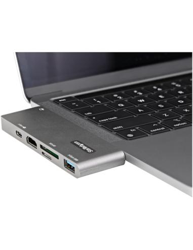 StarTech.com Adaptador Multipuertos USB C para MacBook Pro/Air - Docking Station USB Tipo C a HDMI 4K - con PD de 100W Pass-thro