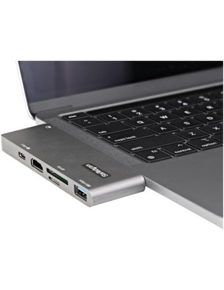 StarTech.com Adaptador Multipuertos USB C para MacBook Pro/Air - Docking Station USB Tipo C a HDMI 4K - con PD de 100W Pass-thro