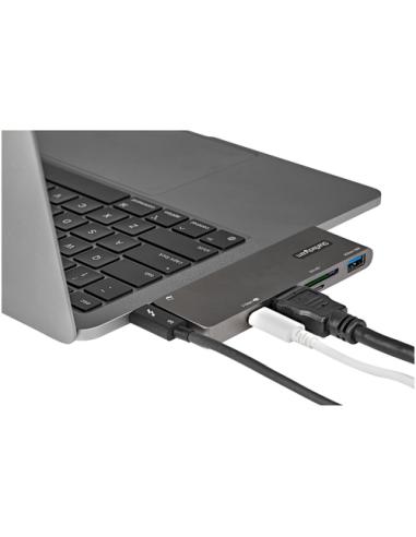 StarTech.com Adaptador Multipuertos USB C para MacBook Pro/Air - Docking Station USB Tipo C a HDMI 4K - con PD de 100W Pass-thro