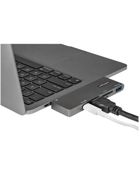 StarTech.com Adaptador Multipuertos USB C para MacBook Pro/Air - Docking Station USB Tipo C a HDMI 4K - con PD de 100W Pass-thro