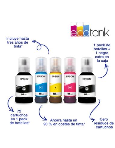 Epson EcoTank Impresora multifunción ET-4850 A4 con depósito de tinta, conexión Wi-Fi