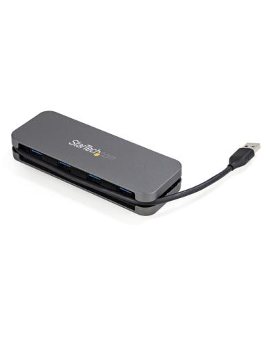 StarTech.com Hub USB 3.0 de 4 Puertos USB-A - Ladrón USB 3.2 Gen 1 SuperSpeed de 5Gbps Portátil Tipo A - Alimentado por el Bus U