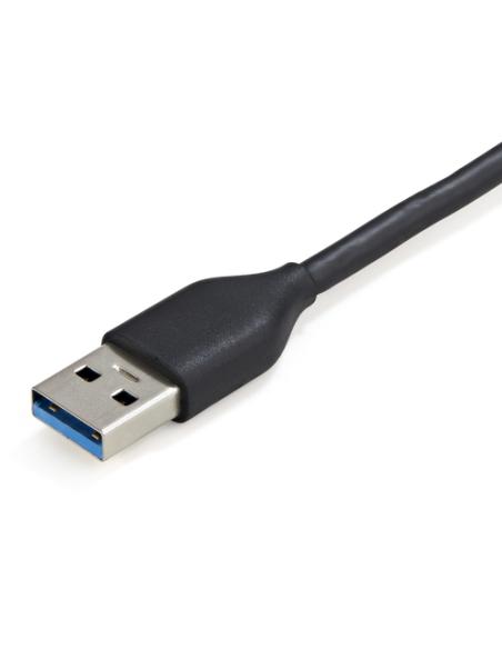 StarTech.com Hub USB 3.0 de 4 Puertos USB-A - Ladrón USB 3.2 Gen 1 SuperSpeed de 5Gbps Portátil Tipo A - Alimentado por el Bus U