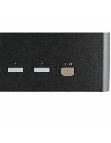 StarTech.com Switch Conmutador KVM de 2 Puertos DisplayPort 4K para 3 Monitores - Vídeo de 4K y 60Hz Ultra HD - HDR - Hub Ladrón