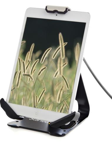 StarTech.com Soporte Seguro para Tablet con Cable de Seguridad con Candado K-Slot - Base para Tablets de 7,9 a 13 Pulgadas - Sop