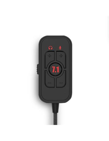 ABYSM AG700 Pro 7.1 Black Auriculares Alámbrico Diadema Juego Negro, Rojo