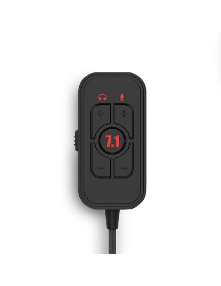ABYSM AG700 Pro 7.1 Black Auriculares Alámbrico Diadema Juego Negro, Rojo