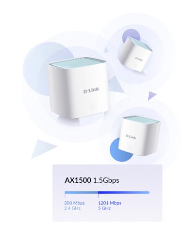 D-Link EAGLE PRO AI AX1500 Doble banda (2,4 GHz / 5 GHz) Wi-Fi 6E (802.11ax) Blanco 1 Interno