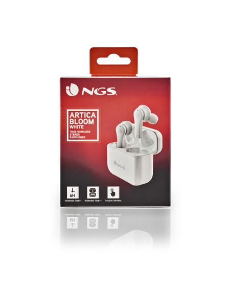 NGS ARTICA BLOOM Auriculares Inalámbrico Dentro de oído Llamadas/Música USB Tipo C Bluetooth Blanco