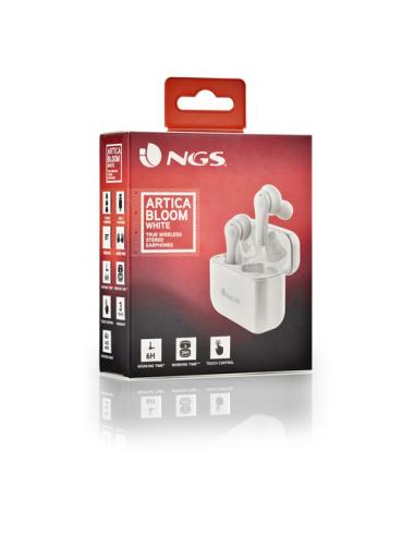 NGS ARTICA BLOOM Auriculares Inalámbrico Dentro de oído Llamadas/Música USB Tipo C Bluetooth Blanco