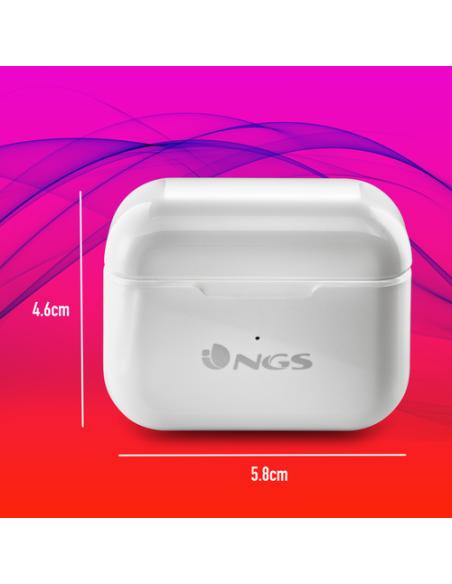 NGS ARTICA BLOOM Auriculares Inalámbrico Dentro de oído Llamadas/Música USB Tipo C Bluetooth Blanco