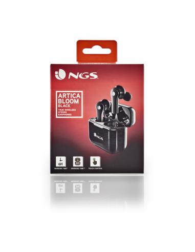 NGS ARTICA BLOOM Auriculares Inalámbrico Dentro de oído Llamadas/Música USB Tipo C Bluetooth Negro