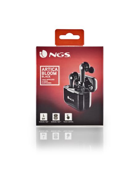 NGS ARTICA BLOOM Auriculares Inalámbrico Dentro de oído Llamadas/Música USB Tipo C Bluetooth Negro