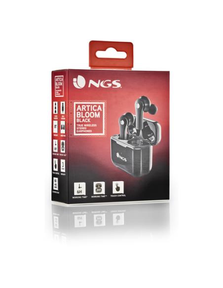 NGS ARTICA BLOOM Auriculares Inalámbrico Dentro de oído Llamadas/Música USB Tipo C Bluetooth Negro