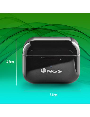 NGS ARTICA BLOOM Auriculares Inalámbrico Dentro de oído Llamadas/Música USB Tipo C Bluetooth Negro