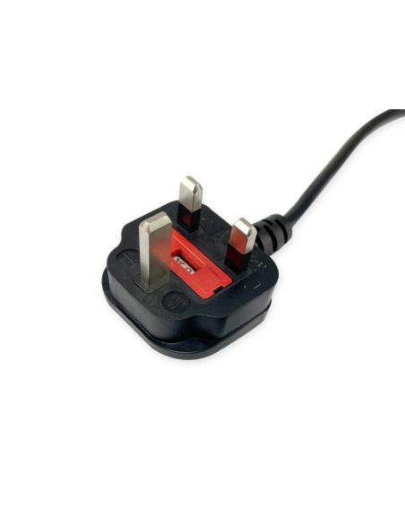 Equip 112300 Negro 2 m BS 1363 C13 acoplador