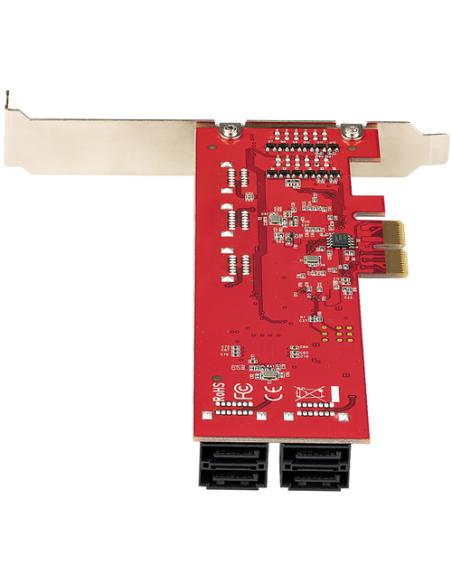 StarTech.com Tarjeta PCIe Controladora SATA de 10 Puertos - Tarjeta de Expansión PCI Express SATA - 6Gbps - Perfil Bajo/Completo