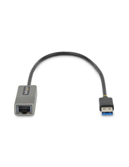 StarTech.com Adaptador USB 3.0 a Ethernet Gigabit de 10/100/1000 para Portátiles - con Cable Incorporado de 30cm - Adaptador USB