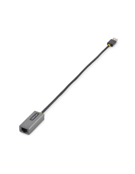StarTech.com Adaptador USB 3.0 a Ethernet Gigabit de 10/100/1000 para Portátiles - con Cable Incorporado de 30cm - Adaptador USB