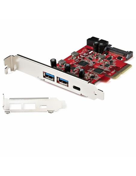 StarTech.com Tarjeta PCIe de 5 Puertos USB -Tarjeta PCI Express USB 3.2 Gen 2 (10Gbps)con 1 Puerto USB-C y 2 Puertos USB-A - 1 T