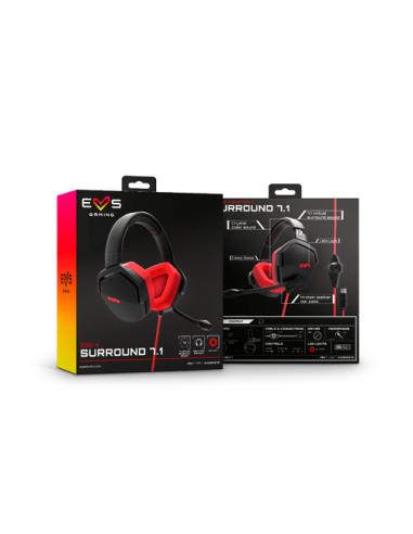 Energy Sistem ESG 4 Surround 7.1 Auriculares Alámbrico Diadema Juego USB tipo A Negro, Rojo