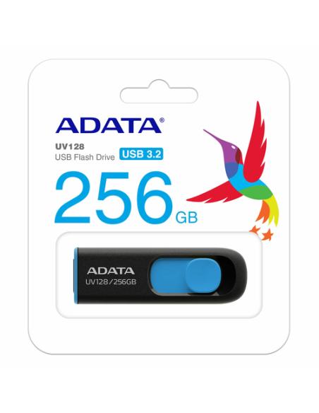 ADATA UV128 unidad flash USB 256 GB USB tipo A 3.2 Gen 1 (3.1 Gen 1) Negro, Azul