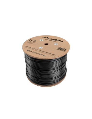 Lanberg LCU6-21CU-0305-BK cable de red Negro 305 m Cat6 U/UTP (UTP)