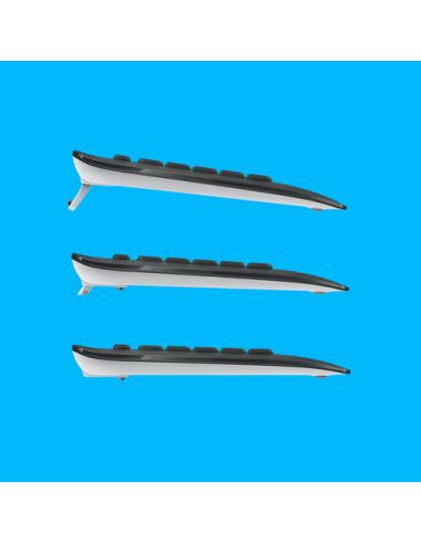 Logitech 920-008685 teclado Ratón incluido Universal RF inalámbrico QWERTY Internacional de EE.UU. Negro, Blanco