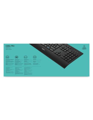 Logitech K280E Pro f/ Business teclado Oficina USB QWERTY Internacional de EE.UU. Negro