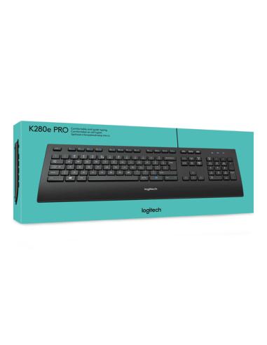 Logitech K280E Pro f/ Business teclado Oficina USB QWERTY Internacional de EE.UU. Negro