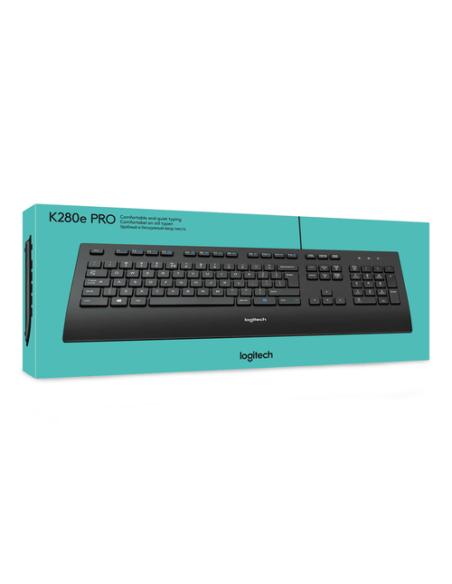 Logitech K280E Pro f/ Business teclado Oficina USB QWERTY Internacional de EE.UU. Negro