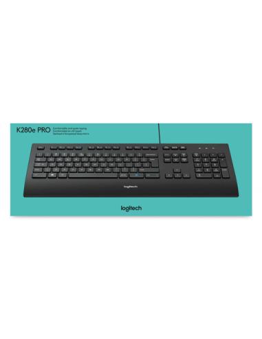Logitech K280E Pro f/ Business teclado Oficina USB QWERTY Internacional de EE.UU. Negro