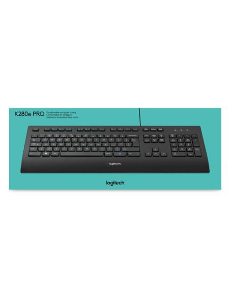 Logitech K280E Pro f/ Business teclado Oficina USB QWERTY Internacional de EE.UU. Negro