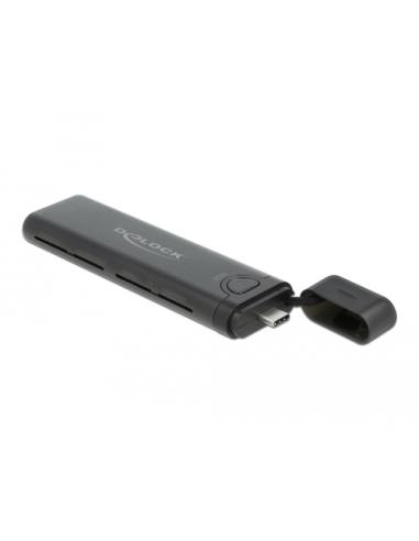 DeLOCK Externo USB Type-C Caja Combo para M.2 NVMe PCIe o SATA SSD - sin herramientas